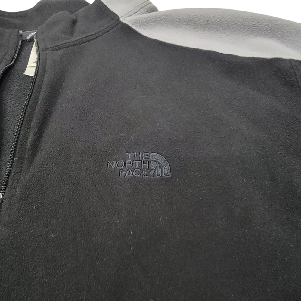 The North Face TKA 100 Fleece 1/4 Zip Pullover Black Gray Lightweight Me… - Picture 9 of 17